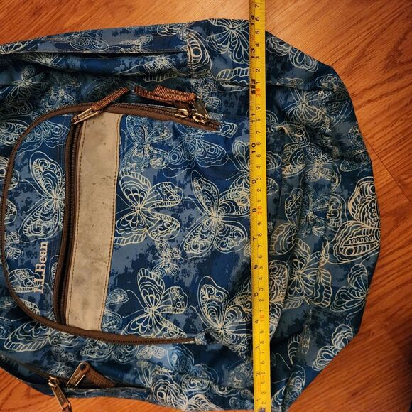 LL Bean Deluxe Backpack Book Bag Backpack Butterflies Reflective Camp School - Picture 16 of 16